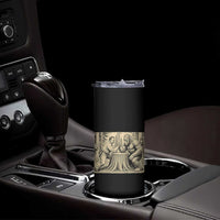 Theodore Roosevelt and Bigfoot Arm Wrestling Retro Skinny Tumbler