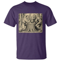 Theodore Roosevelt and Bigfoot Arm Wrestling Retro T Shirt