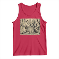 Theodore Roosevelt and Bigfoot Arm Wrestling Retro Tank Top