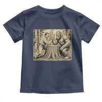 Theodore Roosevelt and Bigfoot Arm Wrestling Retro Toddler T Shirt