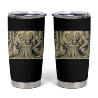 Theodore Roosevelt and Bigfoot Arm Wrestling Retro Tumbler Cup