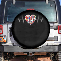 AAPI Heritage Month Heartbeat Heart Asian American and Pacific Islander Countries Flag Spare Tire Cover