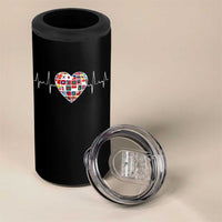 AAPI Heritage Month Heartbeat Heart Asian American and Pacific Islander Countries Flag 4 in 1 Can Cooler Tumbler