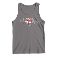AAPI Heritage Month Heartbeat Heart Asian American and Pacific Islander Countries Flag Tank Top