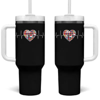 AAPI Heritage Month Heartbeat Heart Asian American and Pacific Islander Countries Flag Tumbler With Handle