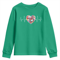 AAPI Heritage Month Heartbeat Heart Asian American and Pacific Islander Countries Flag Youth Sweatshirt