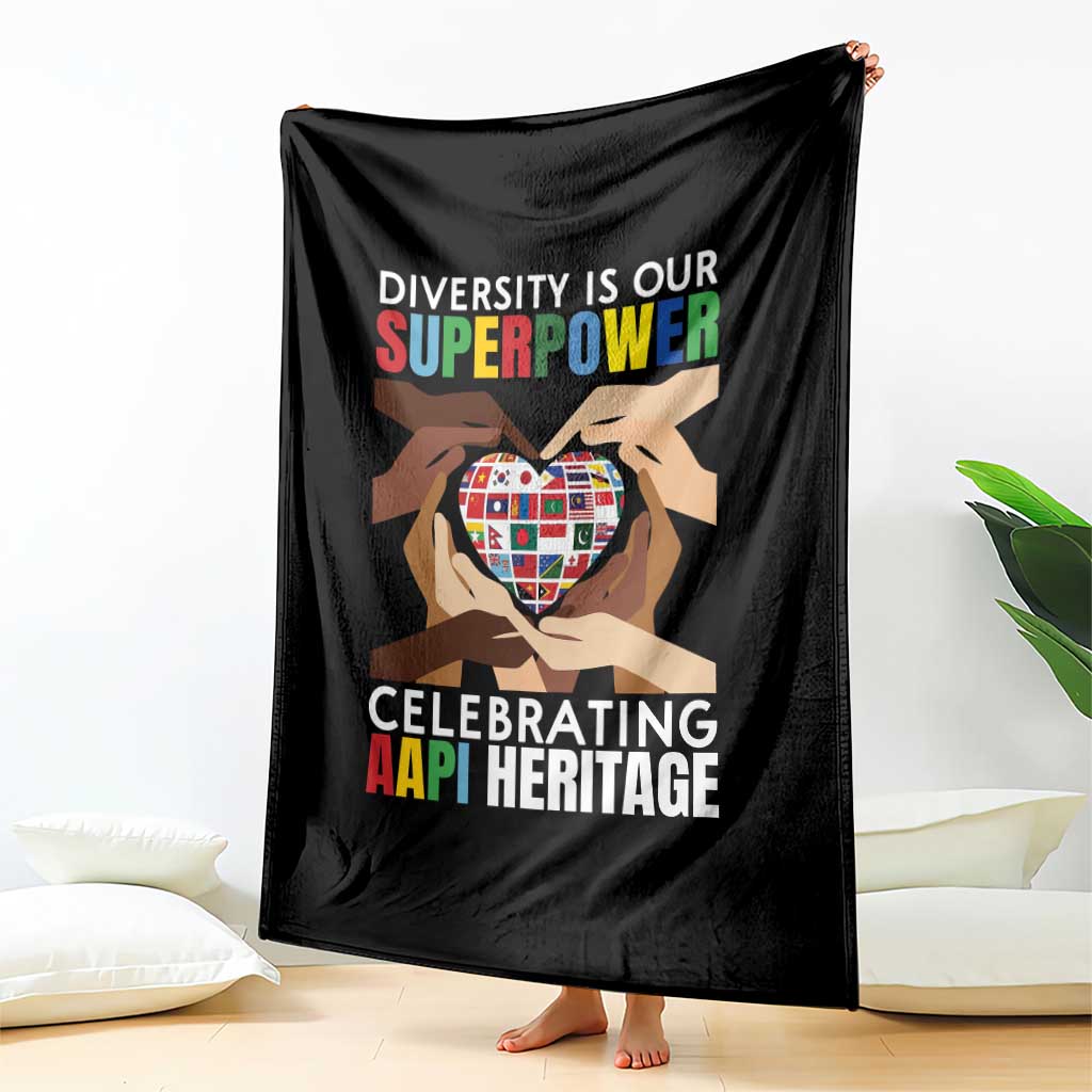 AAPI Heritage Month Throw Blanket Diversity Is Our Superpower Asian American and Pacific Islander Countries