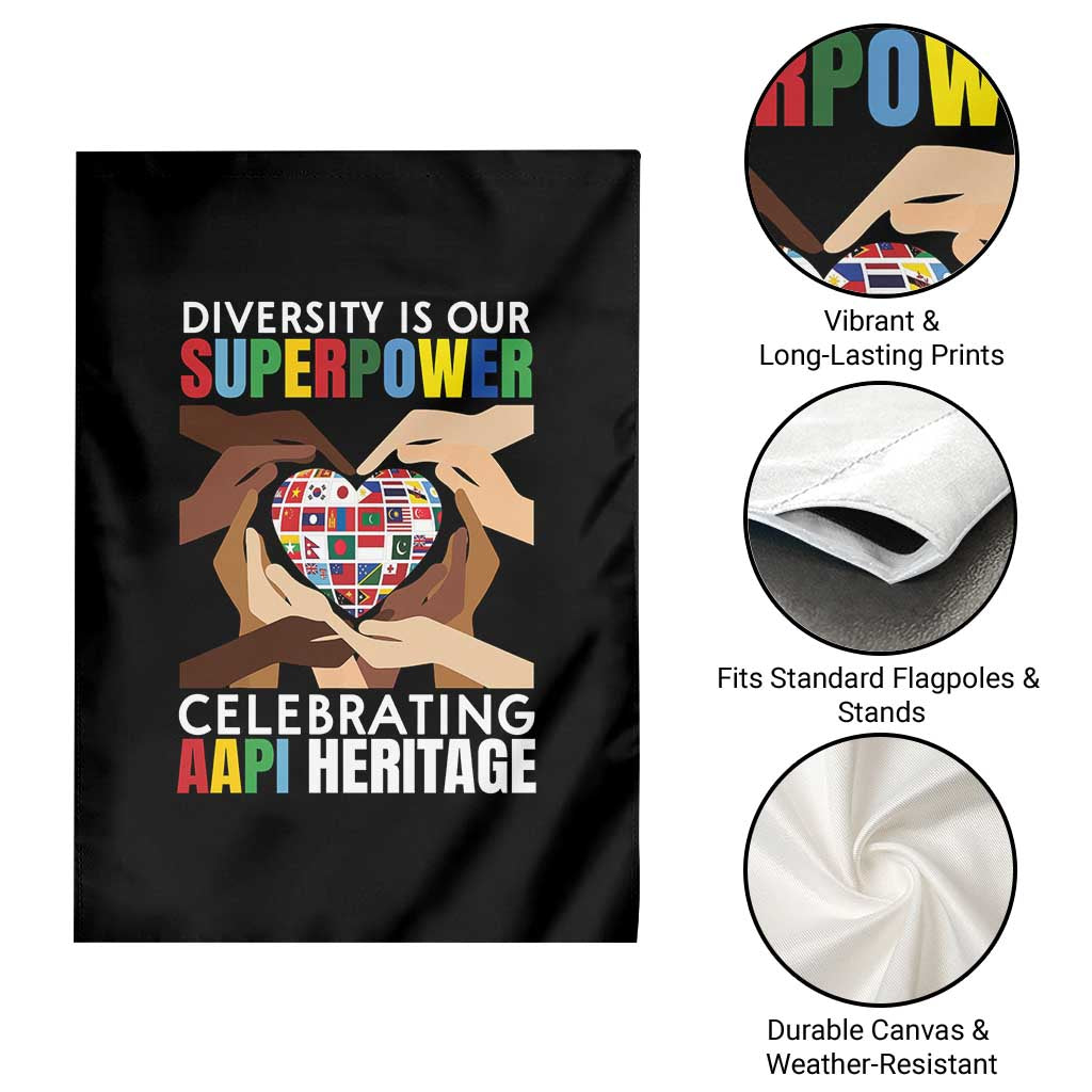 AAPI Heritage Month Garden Flag Diversity Is Our Superpower Asian American and Pacific Islander Countries