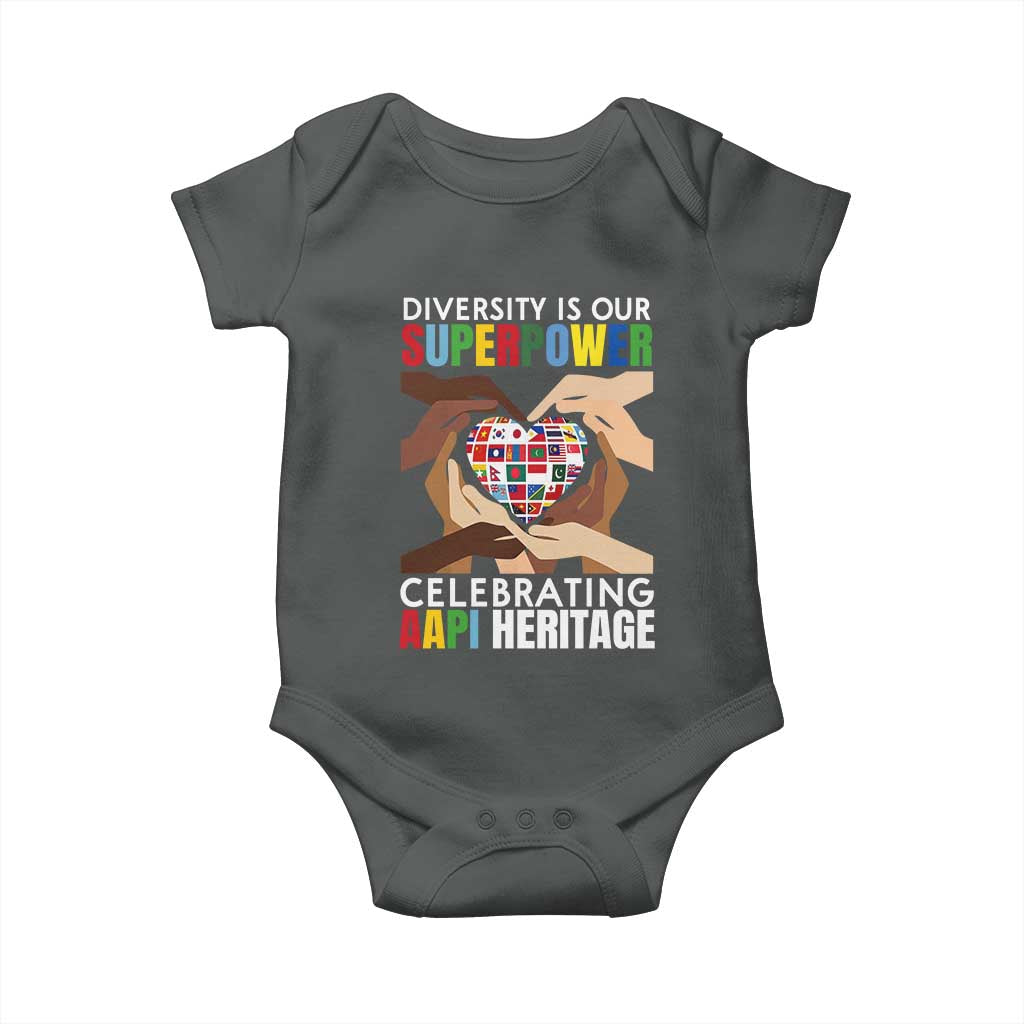 AAPI Heritage Month Baby Onesie Diversity Is Our Superpower Asian American and Pacific Islander Countries
