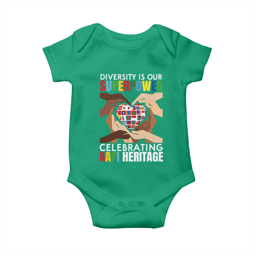 AAPI Heritage Month Baby Onesie Diversity Is Our Superpower Asian American and Pacific Islander Countries