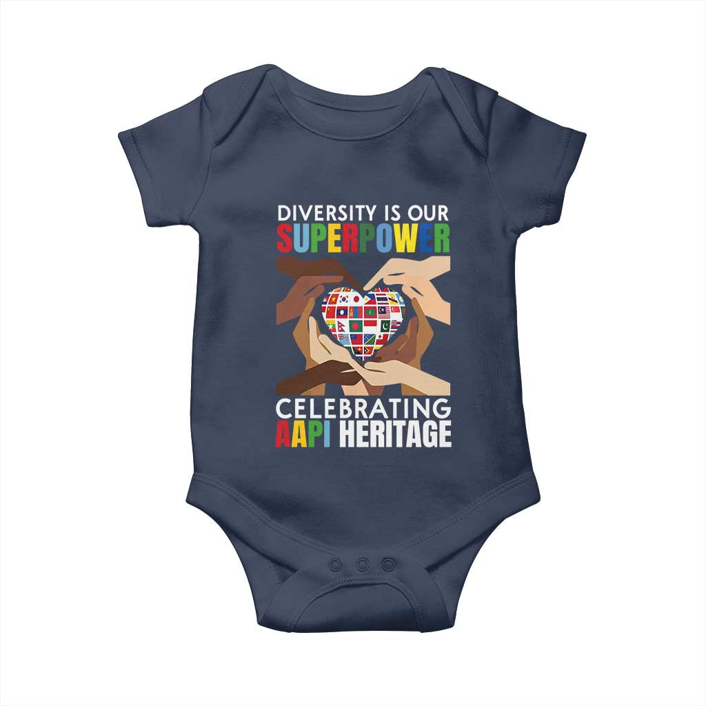 AAPI Heritage Month Baby Onesie Diversity Is Our Superpower Asian American and Pacific Islander Countries