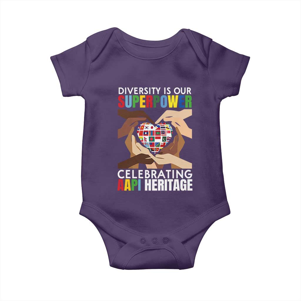 AAPI Heritage Month Baby Onesie Diversity Is Our Superpower Asian American and Pacific Islander Countries