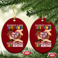 AAPI Heritage Month Ceramic Ornament Diversity Is Our Superpower Asian American and Pacific Islander Countries