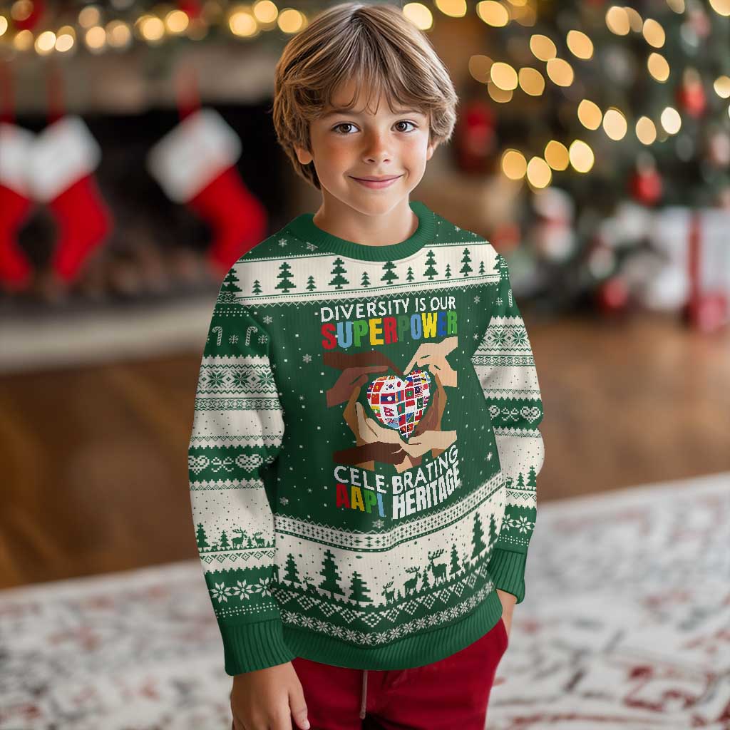 AAPI Heritage Month Ugly Christmas Sweater Diversity Is Our Superpower Asian American and Pacific Islander Countries
