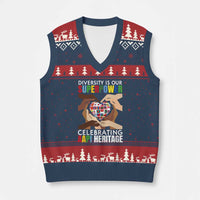 AAPI Heritage Month V-Neck Knit Sweater Vest Diversity Is Our Superpower Asian American and Pacific Islander Countries