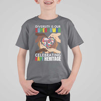 AAPI Heritage Month T Shirt For Kid Diversity Is Our Superpower Asian American and Pacific Islander Countries