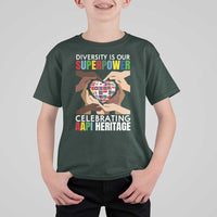 AAPI Heritage Month T Shirt For Kid Diversity Is Our Superpower Asian American and Pacific Islander Countries