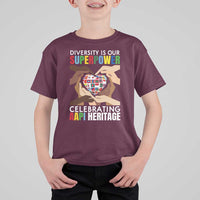 AAPI Heritage Month T Shirt For Kid Diversity Is Our Superpower Asian American and Pacific Islander Countries