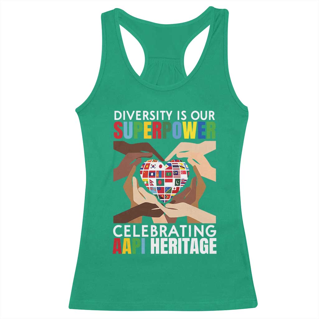 AAPI Heritage Month Racerback Tank Top Diversity Is Our Superpower Asian American and Pacific Islander Countries