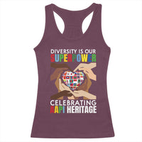 AAPI Heritage Month Racerback Tank Top Diversity Is Our Superpower Asian American and Pacific Islander Countries