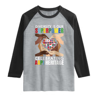 AAPI Heritage Month Raglan Shirt Diversity Is Our Superpower Asian American and Pacific Islander Countries
