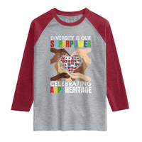 AAPI Heritage Month Raglan Shirt Diversity Is Our Superpower Asian American and Pacific Islander Countries