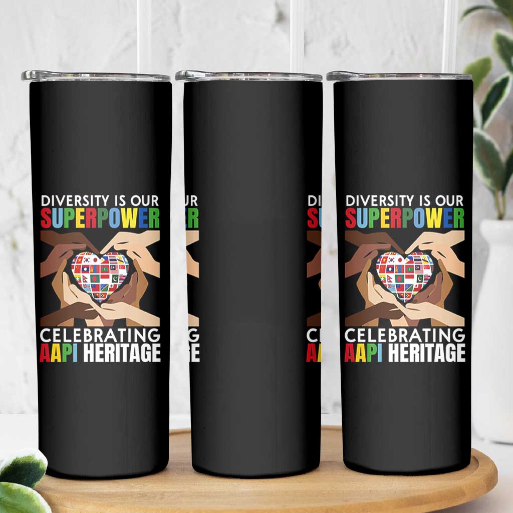 AAPI Heritage Month Skinny Tumbler Diversity Is Our Superpower Asian American and Pacific Islander Countries