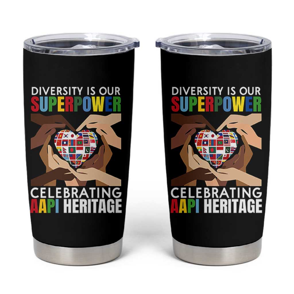 AAPI Heritage Month Tumbler Cup Diversity Is Our Superpower Asian American and Pacific Islander Countries