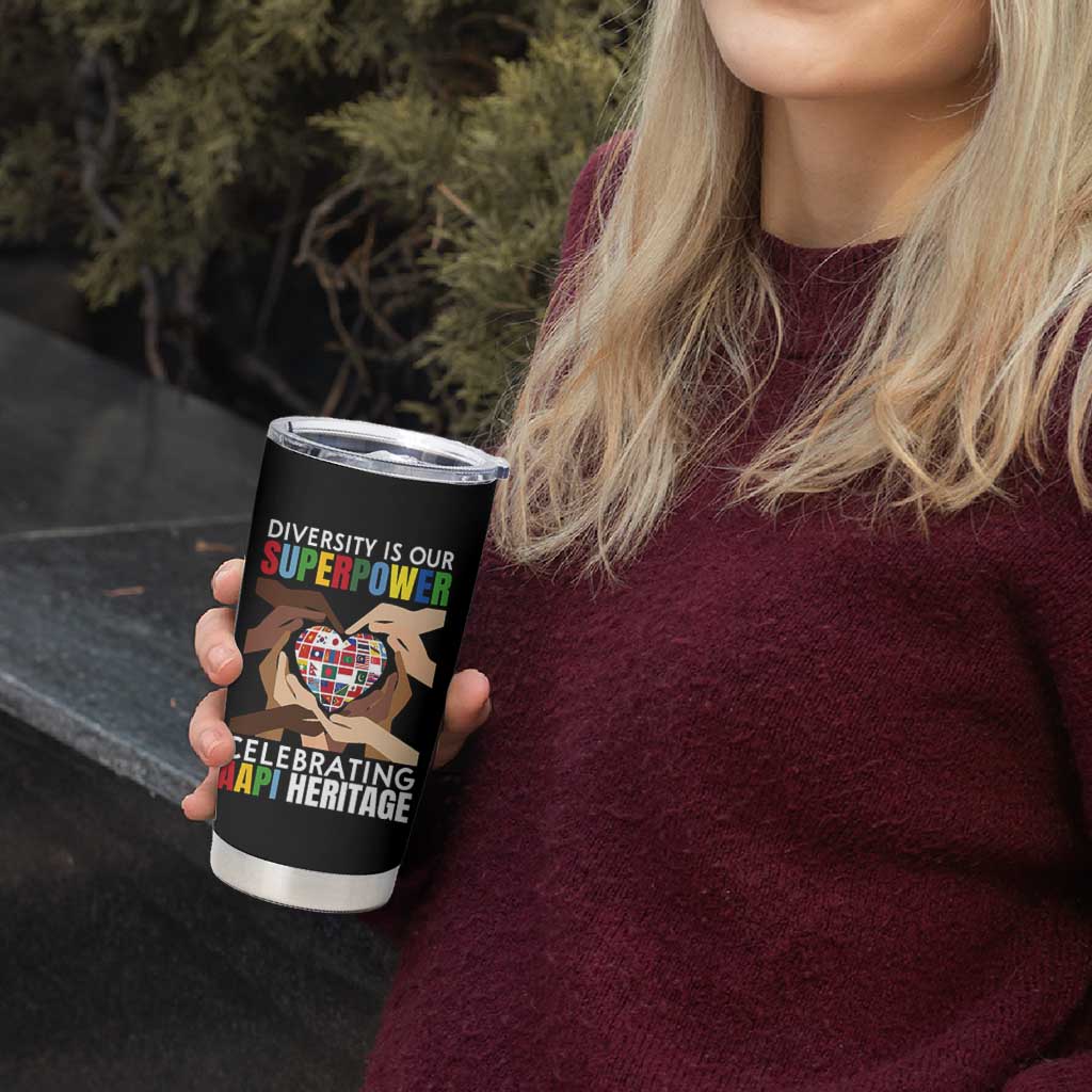 AAPI Heritage Month Tumbler Cup Diversity Is Our Superpower Asian American and Pacific Islander Countries