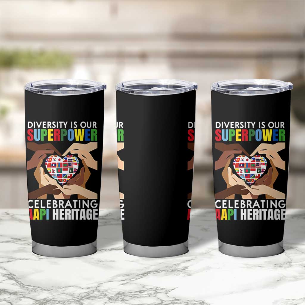 AAPI Heritage Month Tumbler Cup Diversity Is Our Superpower Asian American and Pacific Islander Countries