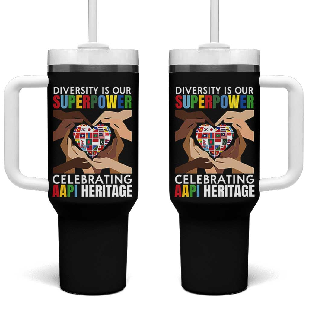 AAPI Heritage Month Tumbler With Handle Diversity Is Our Superpower Asian American and Pacific Islander Countries