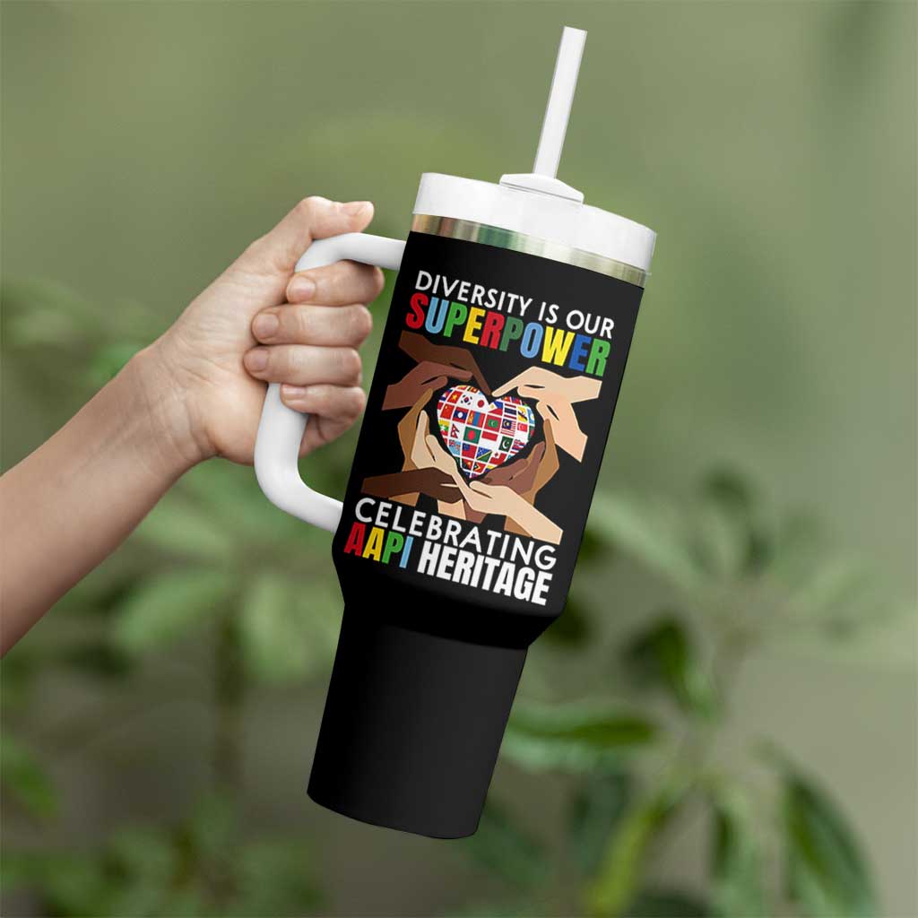 AAPI Heritage Month Tumbler With Handle Diversity Is Our Superpower Asian American and Pacific Islander Countries