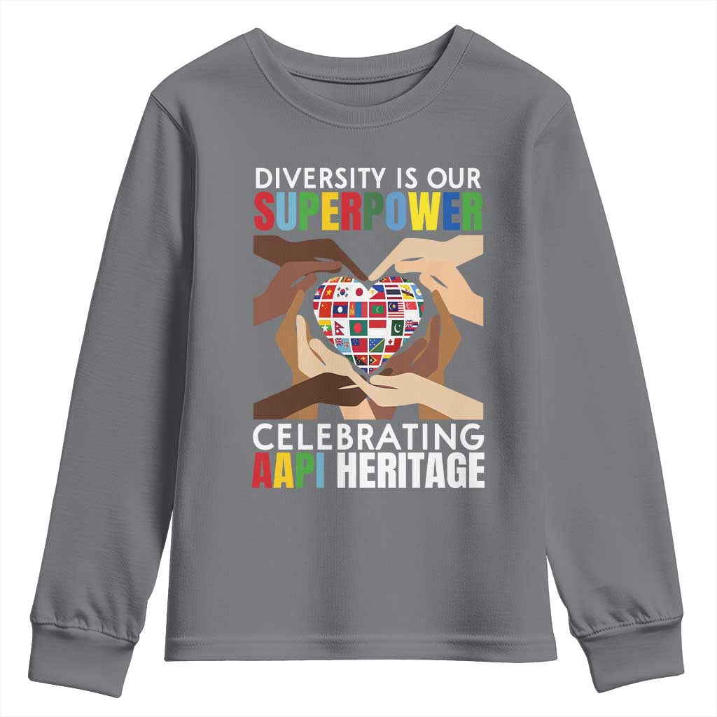 AAPI Heritage Month Youth Sweatshirt Diversity Is Our Superpower Asian American and Pacific Islander Countries