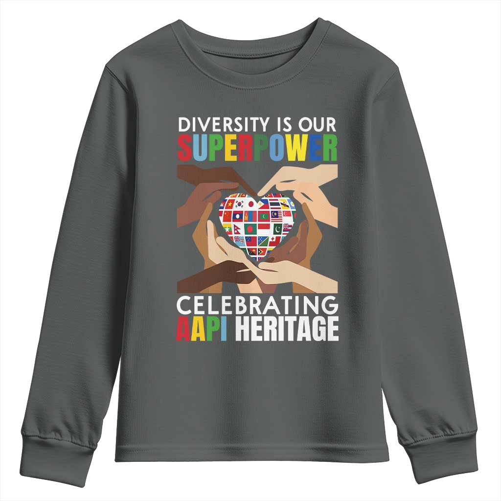 AAPI Heritage Month Youth Sweatshirt Diversity Is Our Superpower Asian American and Pacific Islander Countries
