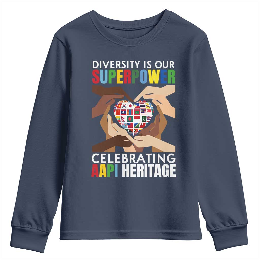 AAPI Heritage Month Youth Sweatshirt Diversity Is Our Superpower Asian American and Pacific Islander Countries