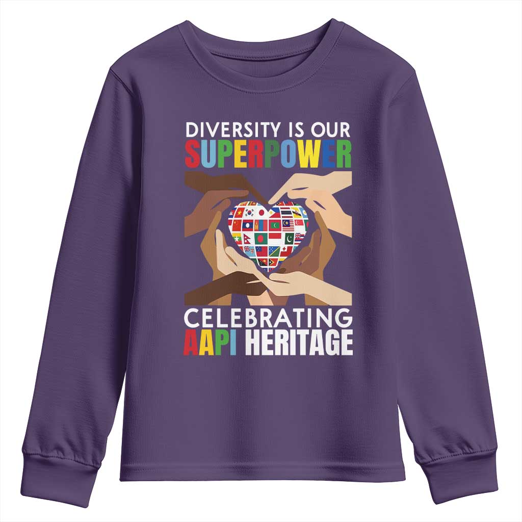 AAPI Heritage Month Youth Sweatshirt Diversity Is Our Superpower Asian American and Pacific Islander Countries