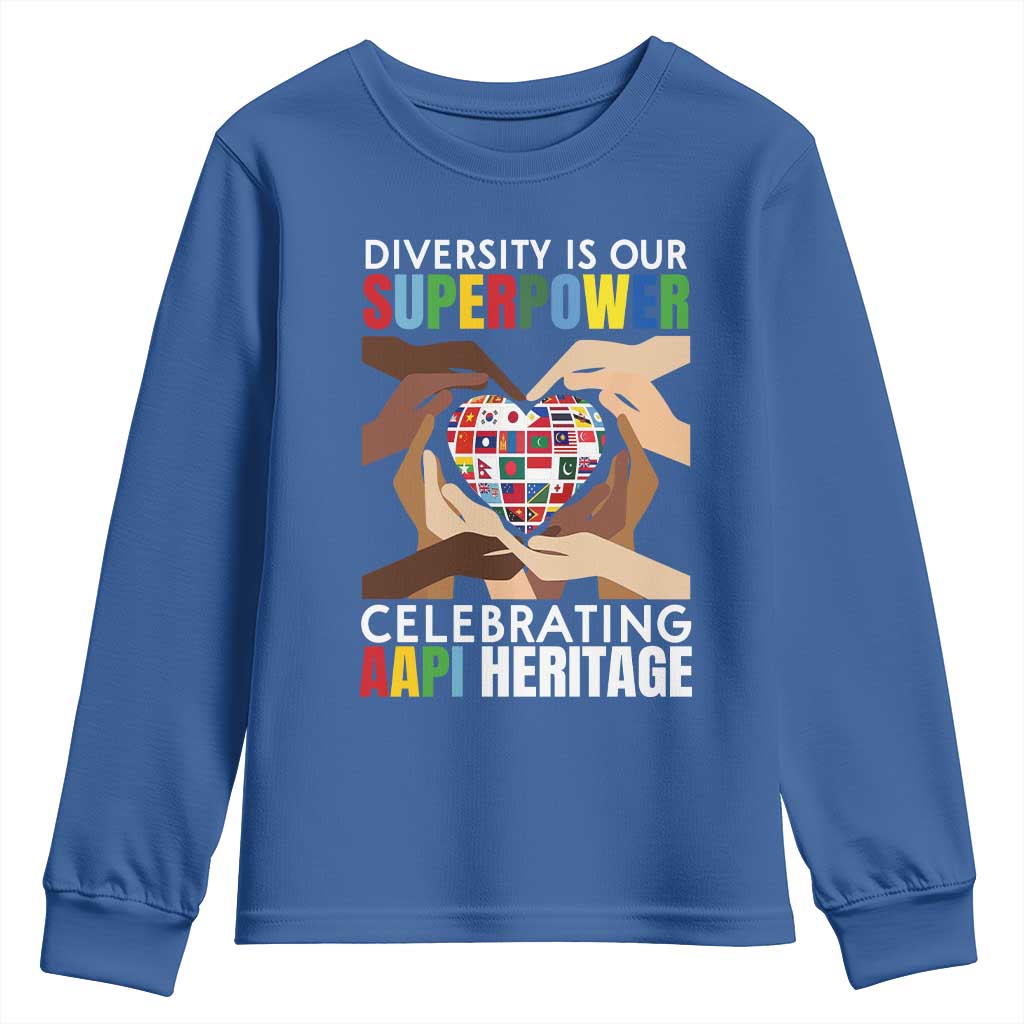 AAPI Heritage Month Youth Sweatshirt Diversity Is Our Superpower Asian American and Pacific Islander Countries