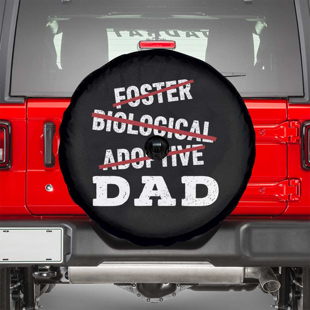 Funny Biological Adoptive Foster Dad Spare Tire Cover Fathers Day - Wonder Print Shop