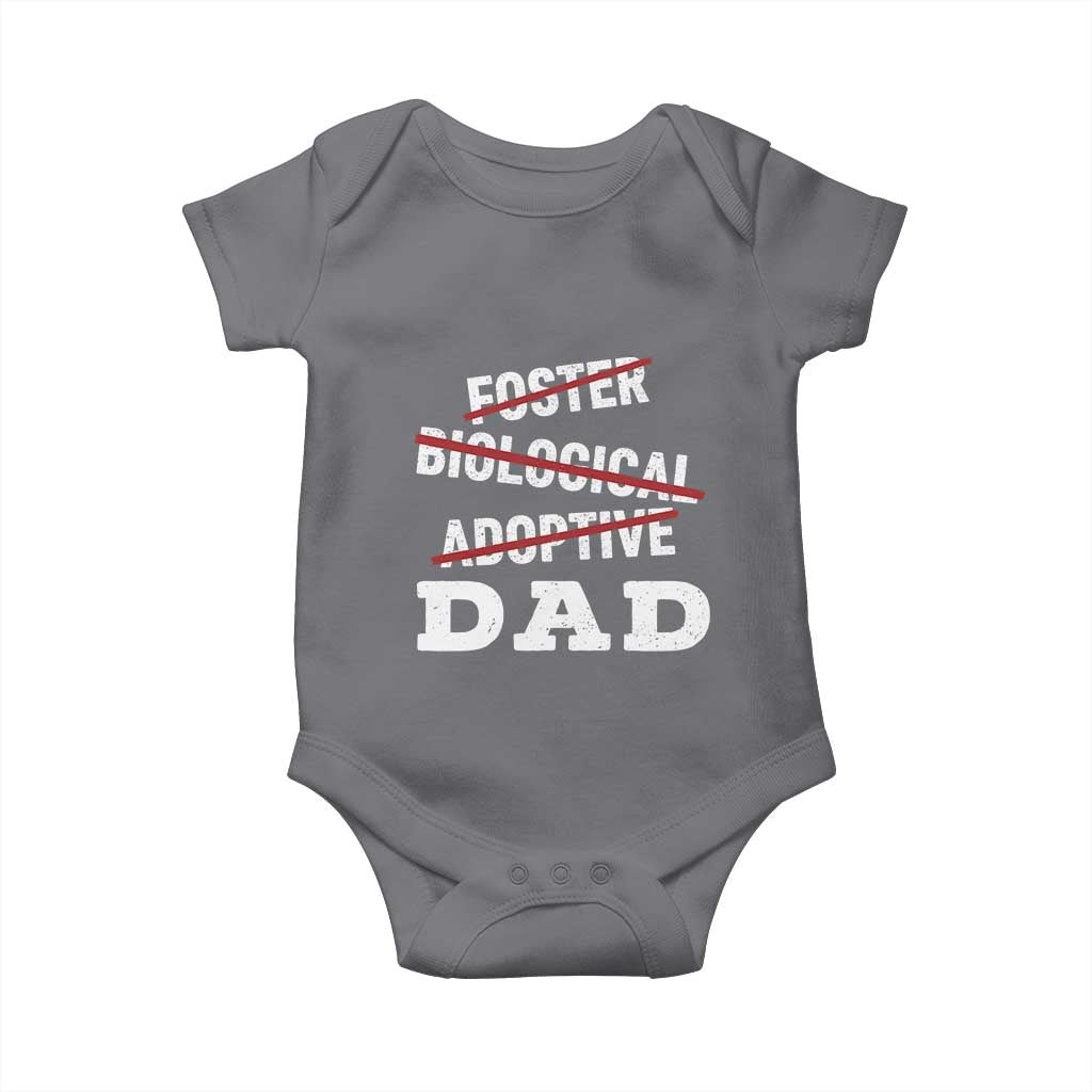 Funny Biological Adoptive Foster Dad Baby Onesie Fathers Day - Wonder Print Shop