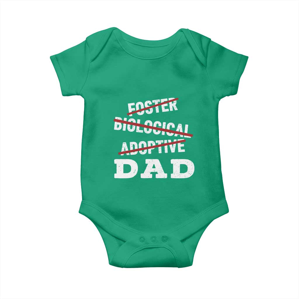 Funny Biological Adoptive Foster Dad Baby Onesie Fathers Day - Wonder Print Shop