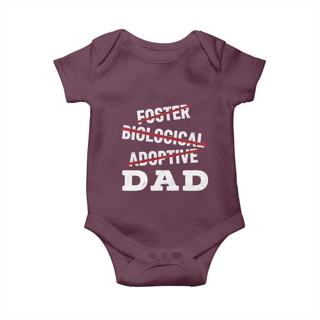 Funny Biological Adoptive Foster Dad Baby Onesie Fathers Day - Wonder Print Shop