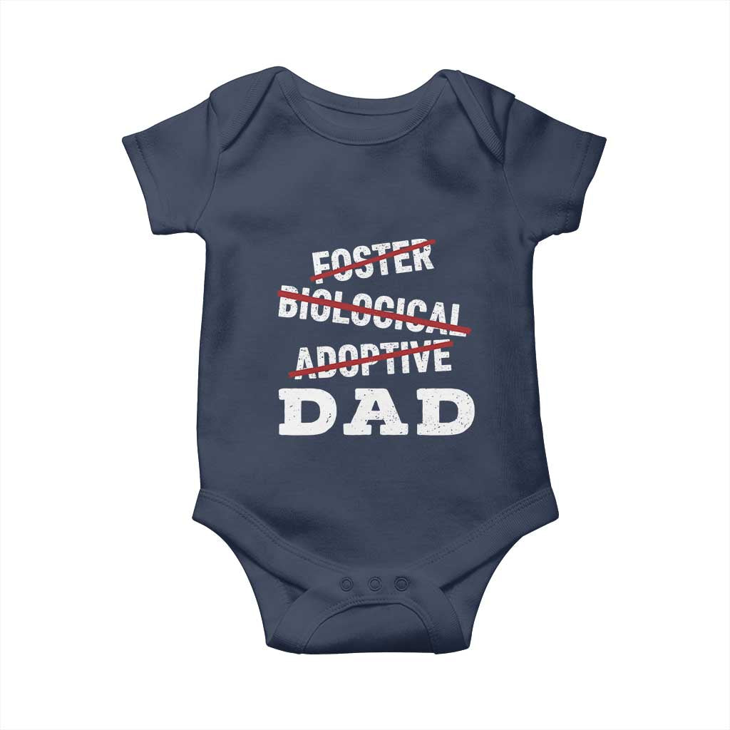 Funny Biological Adoptive Foster Dad Baby Onesie Fathers Day - Wonder Print Shop