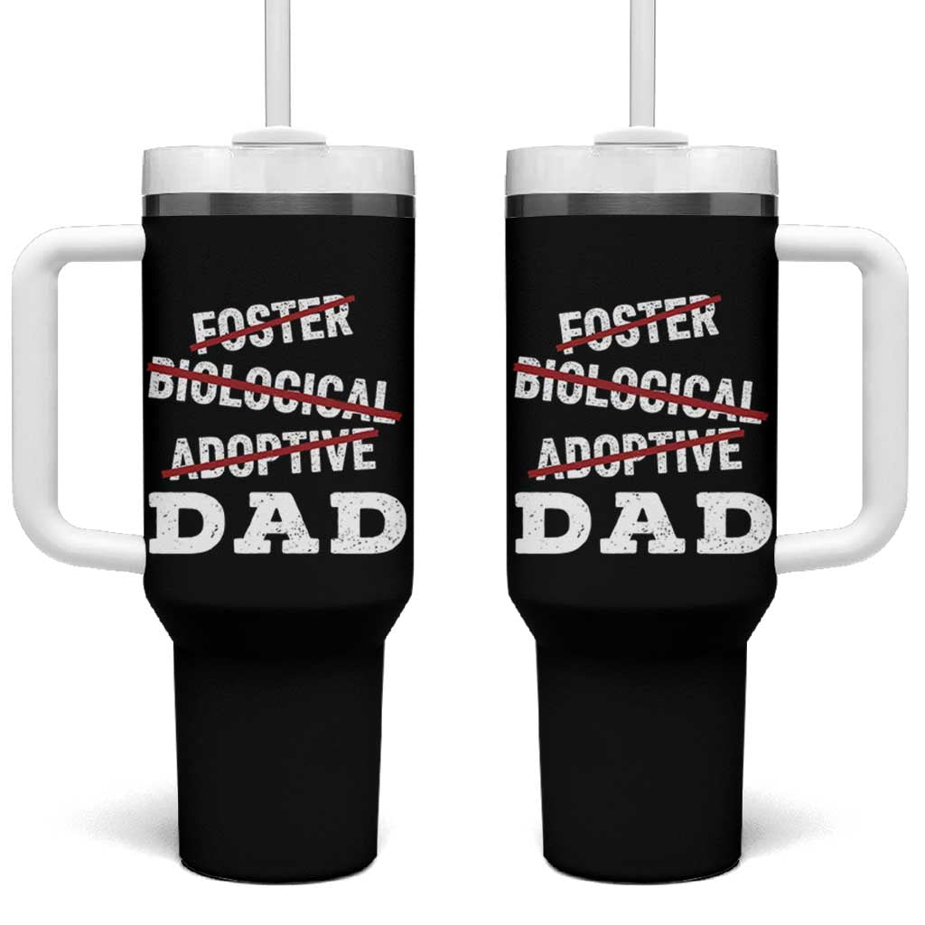 Funny Biological Adoptive Foster Dad Tumbler With Handle Fathers Day - Wonder Print Shop