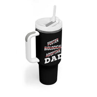 Funny Biological Adoptive Foster Dad Tumbler With Handle Fathers Day - Wonder Print Shop