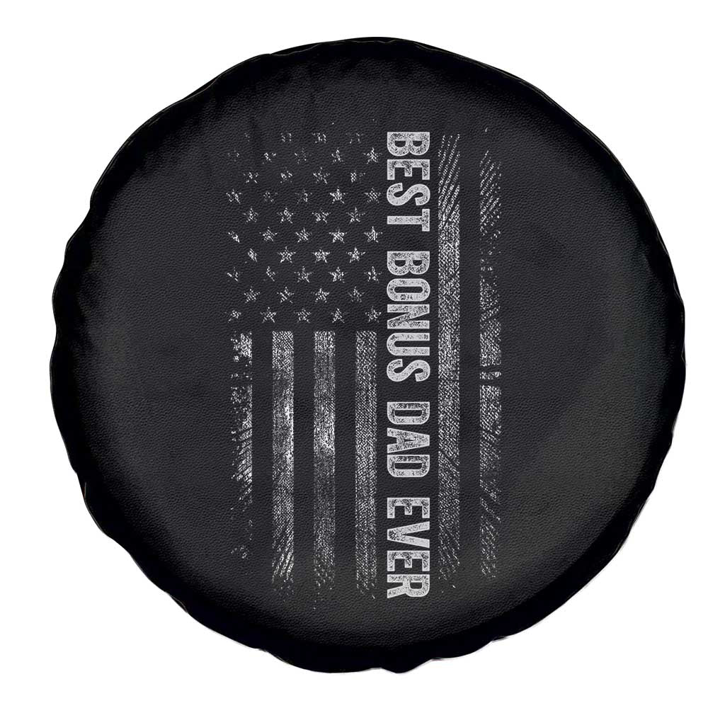 Funny Best Bonus Dad Ever Spare Tire Cover Fathers Day American Flag