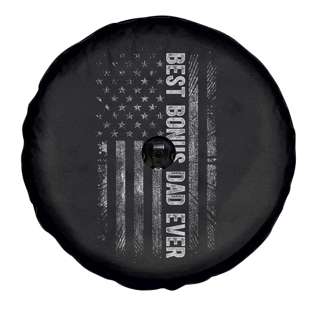 Funny Best Bonus Dad Ever Spare Tire Cover Fathers Day American Flag