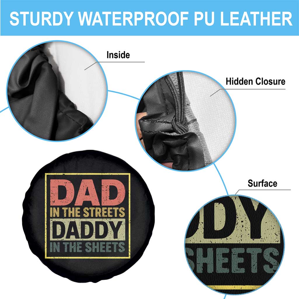 Funny Dad In The Streets Daddy In The Sheets Spare Tire Cover Fathers Day - Wonder Print Shop