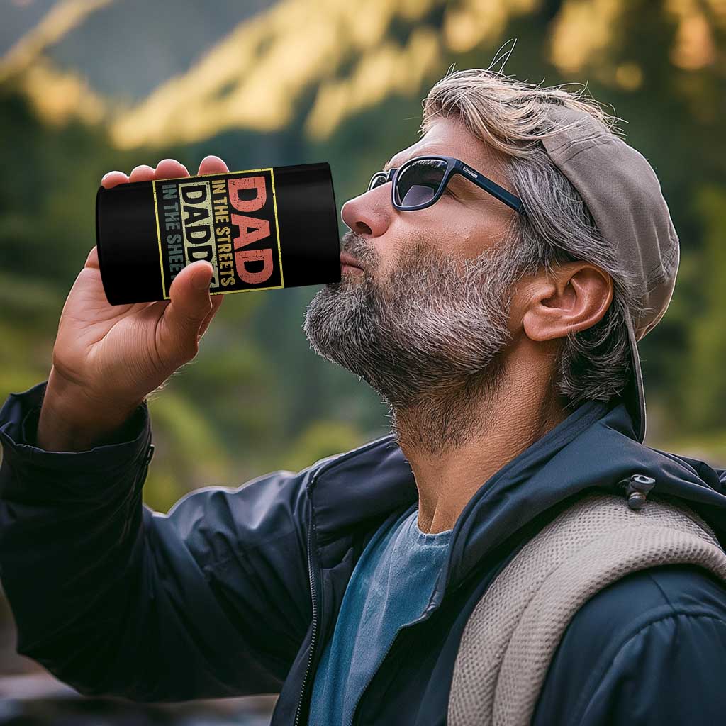 Funny Dad In The Streets Daddy In The Sheets 4 in 1 Can Cooler Tumbler Fathers Day - Wonder Print Shop