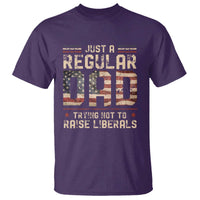 Funny Just A Regular Dad Trying Not To Raise Liberals T Shirt Fathers Day