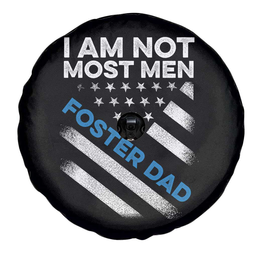 Funny Foster Parent I Am Not Most Men Foster Dad Spare Tire Cover American Flag